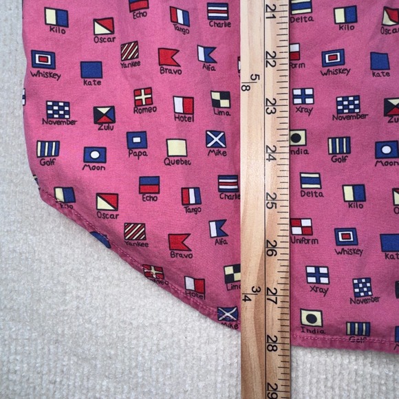 Reyn Spooner Shirt Mens Large Pink Nautical Signal Flag Short Sleeve Cotton L - Picture 7 of 8